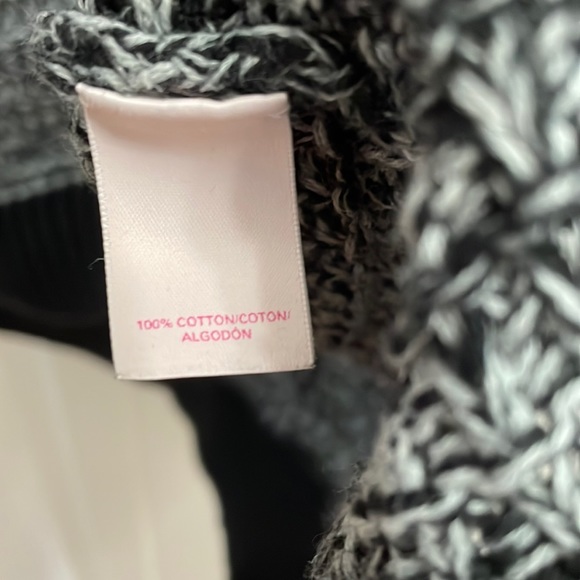 Victoria’s Secret black and white marbled sweater.  M - Picture 4 of 5
